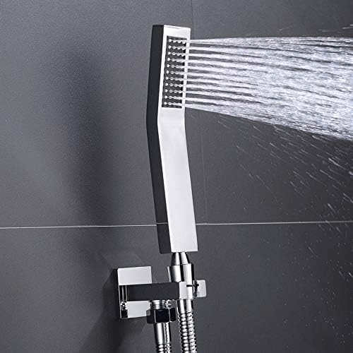 FJYDM Square Handheld Showerhead with Chrome Finish