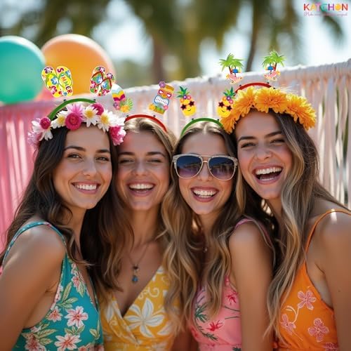 KatchOn Hawaiian Headbands Pack of 18