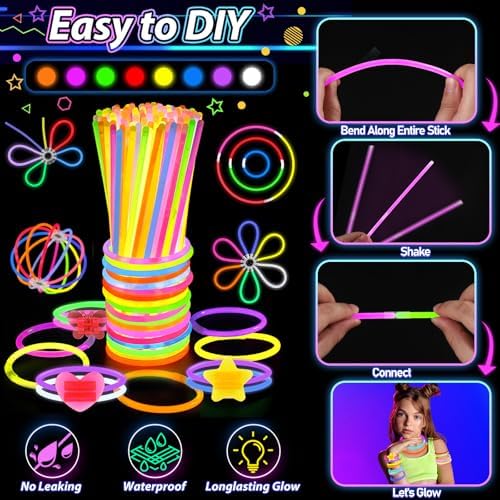 112PCS Glow in the Dark Party Supplies Set