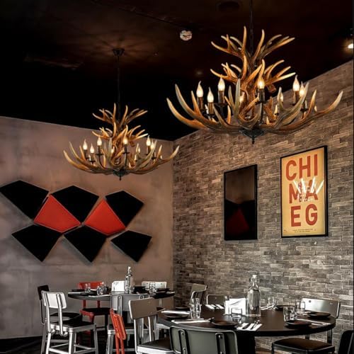 Rustic Deer Antler Chandelier 8 Light Farmhouse