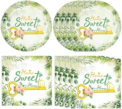 40PCS House Warming Party Tableware Plates Napkins
