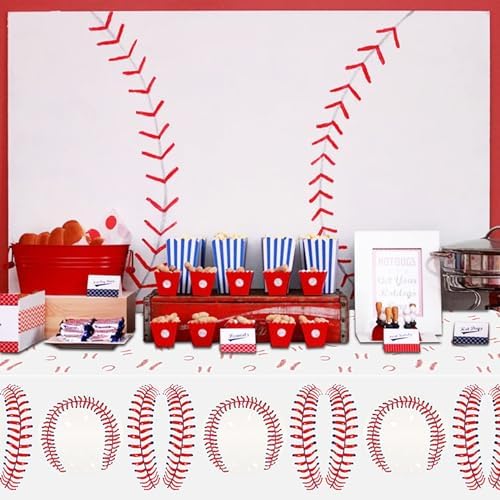 4-Pack Baseball Themed Tablecovers for Parties