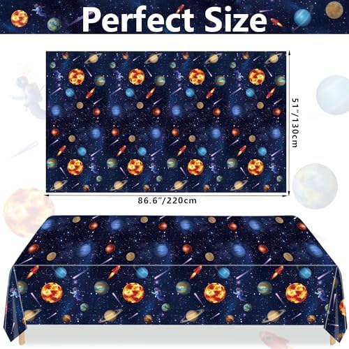 2 Pack Outer Space Tablecloths Solar System Decor