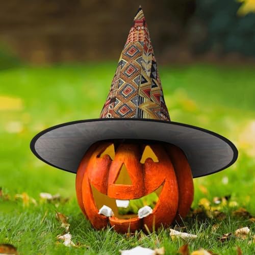 JBYJBX African Textile Patchwork Witch Hat