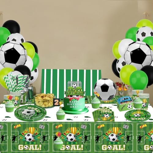 Soccer Theme Party Tableware Set for 40 Guests