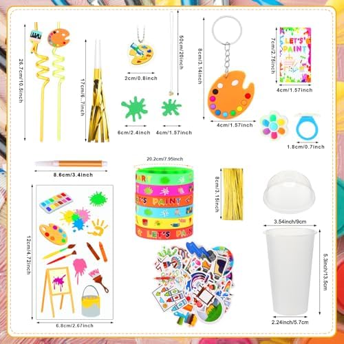 Tondiamo 206 Pcs Art Paint Party Favor Set