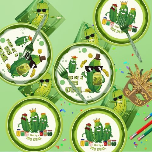 ITHKIRHO Pickle Party Tableware Set 96 Pcs