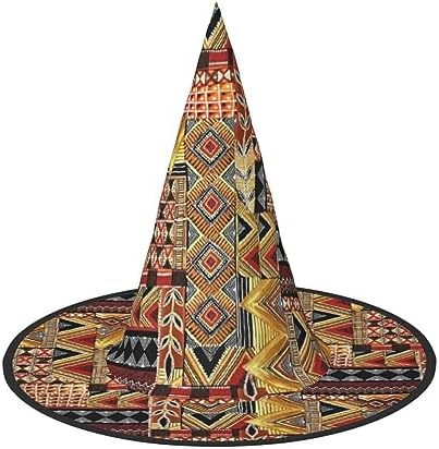 JBYJBX African Textile Patchwork Witch Hat
