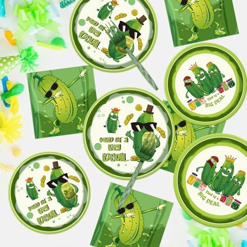 ITHKIRHO Pickle Party Tableware Set 96 Pcs