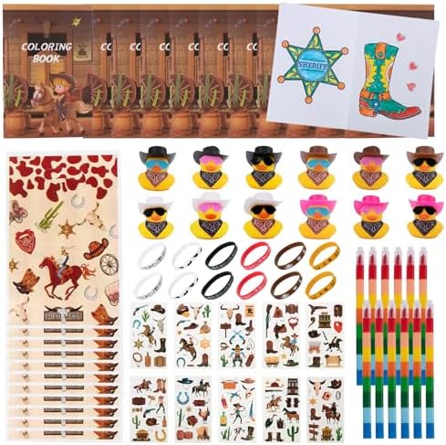 72 Pcs Western Cowboy Party Favor Set