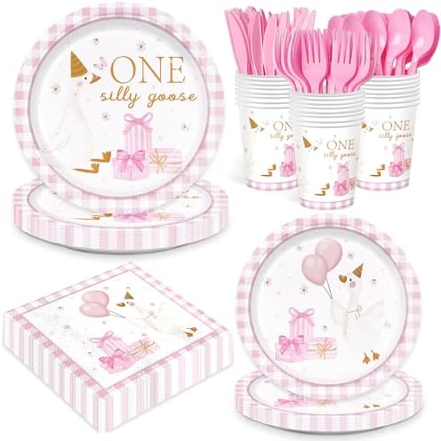 Silly Goose Party Supplies Set 168pcs for 24 Guests