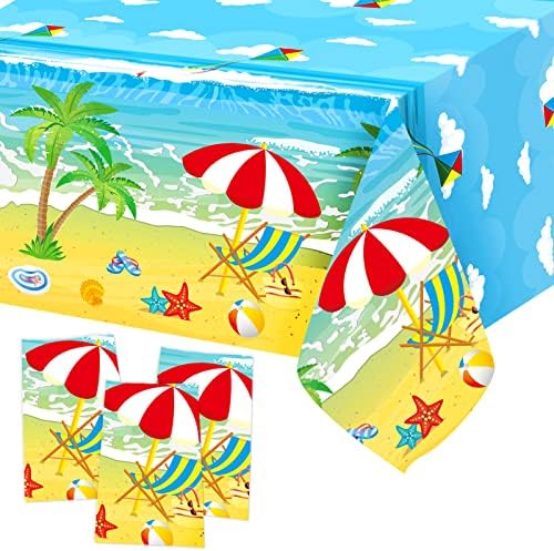 Summer Beach Tablecloth 3 Pack Hawaiian Party Decor