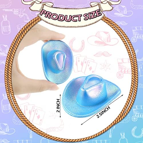 Sotiff Neon Blue Mini Cowboy Hat Party Decoration