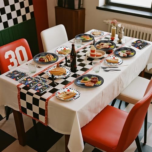 Racing Car First Birthday Party Supplies Set for 24 Guests