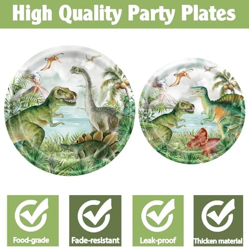 Dinosaur Themed 96 Piece Party Set for Boys