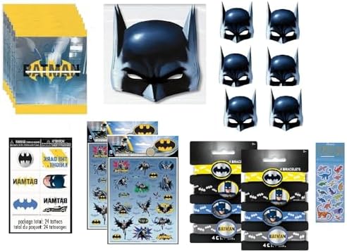 Batman Birthday Party Favor Bundle Pack