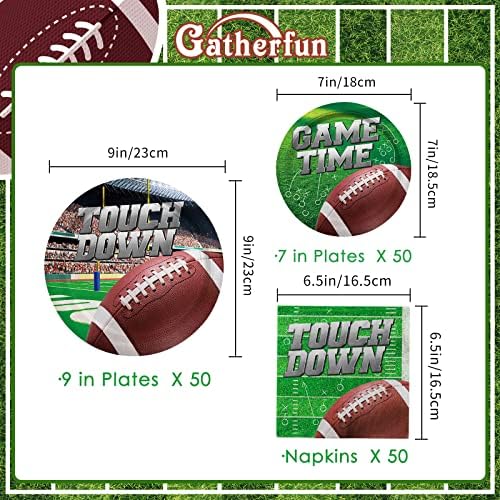 Football Party Supplies Kit Serve 50 Includes Plates Napkins Decorations