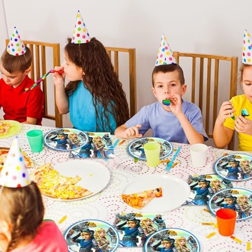 40Pcs Zeldas Party Supplies with 20 Plates and 20 Napkins