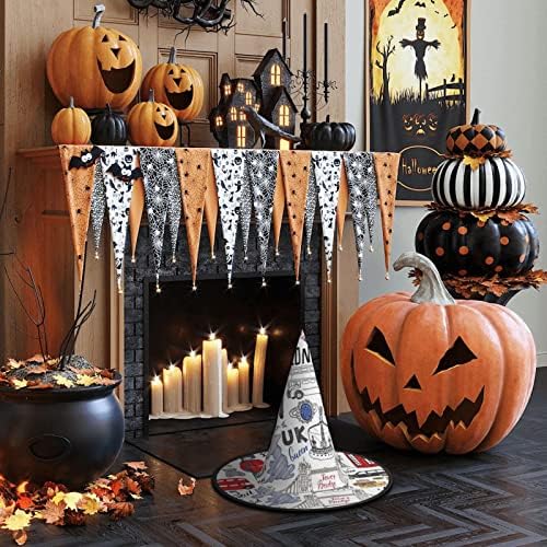 I Love London Print Witch Hat for Halloween Parties