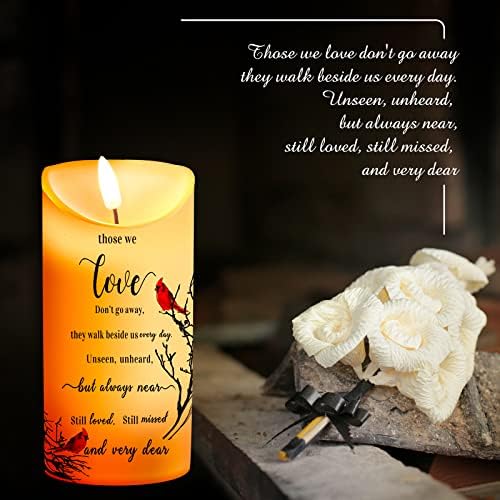 Gerrii Flameless Cardinal Candles for Bereavement Sympathy Gifts