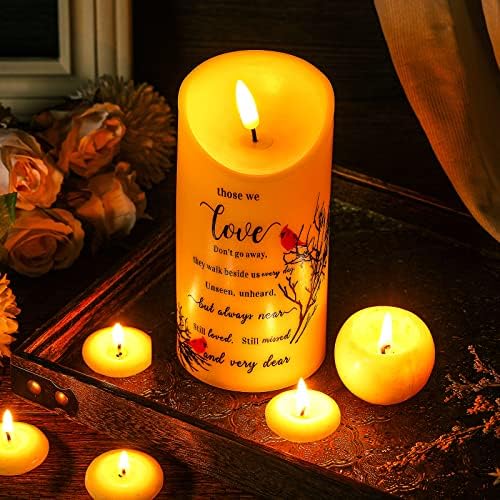 Gerrii Flameless Cardinal Candles for Bereavement Sympathy Gifts
