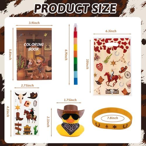 72 Pcs Western Cowboy Party Favor Set