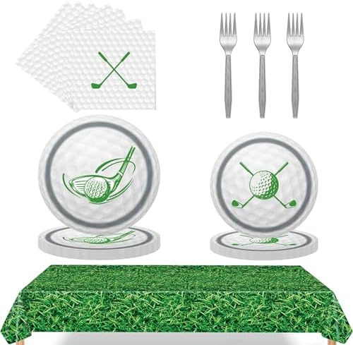 Golf Party Tableware Set for 24 Guests