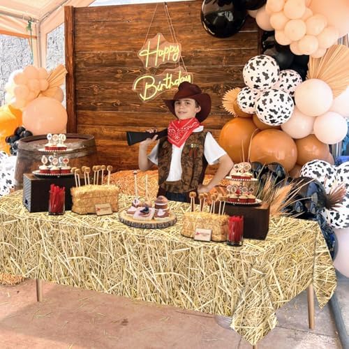 12 Pcs Straw Tablecloth Farm Party Decorations