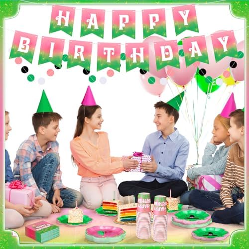 Zhehao 125 Pcs Witch Party Tableware Set