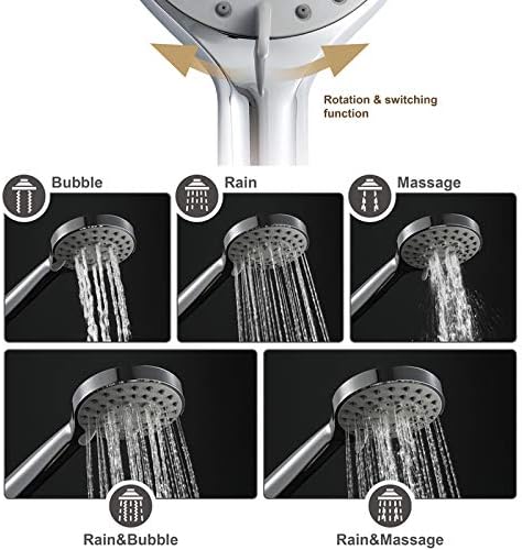 UWEREBFM Handheld Shower Head with 5 Modes