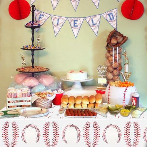 4-Pack Baseball Themed Tablecovers for Parties