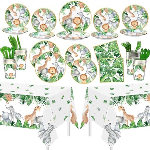 Capoda Jungle Safari Baby Shower Tableware Set 170 Pcs