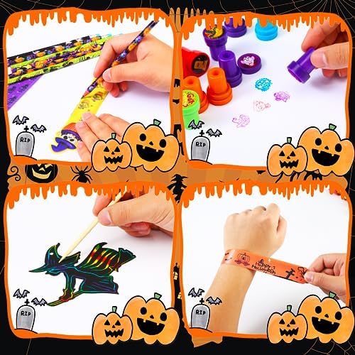 192Pcs Halloween Favors Stationery Gift Set