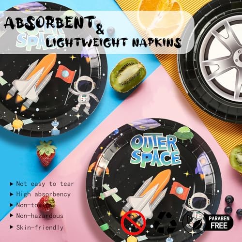 40PCS Outer Space Party Plates and Napkins Set