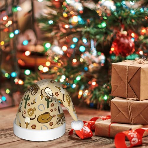 Wild West Cowboy Santa Hat for Kids and Toddlers