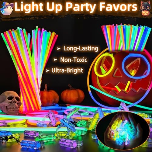 150 Pack Halloween Glow in the Dark Party Favors