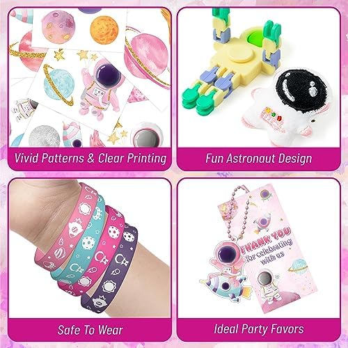Pink Outer Space Party Favor Pack 84 Pieces