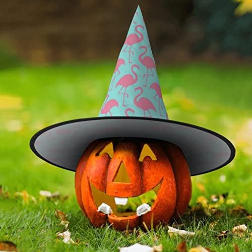 Red Flamingo Print Witch Hat for Halloween Parties