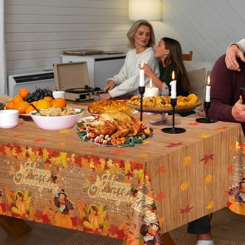 Avezano 3 Pcs Thanksgiving Tablecloths for Rectangle Tables