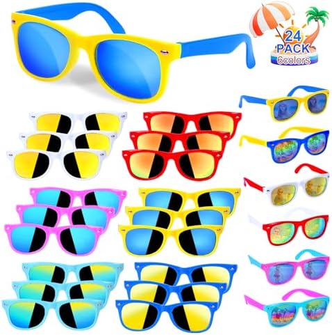 Widiso Kids Sunglasses Bulk 24 Pack Party Favors