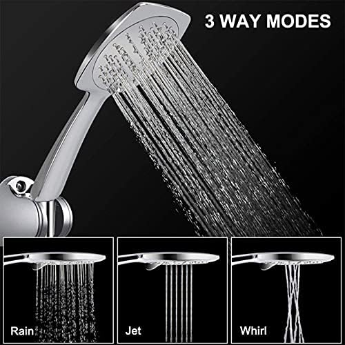 UWEREBFM High Pressure Handheld Shower Head with 15M Hose and Adjustable Buckle