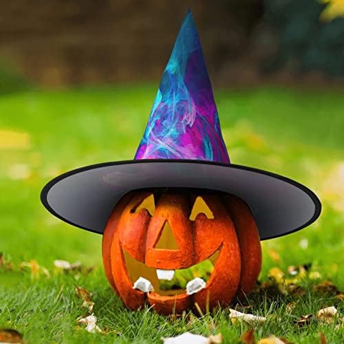 Blue And Red Fire Print Witch Party Hat