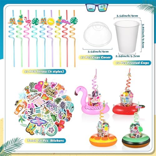 159 Pcs Hawaiian Luau Party Favors Set