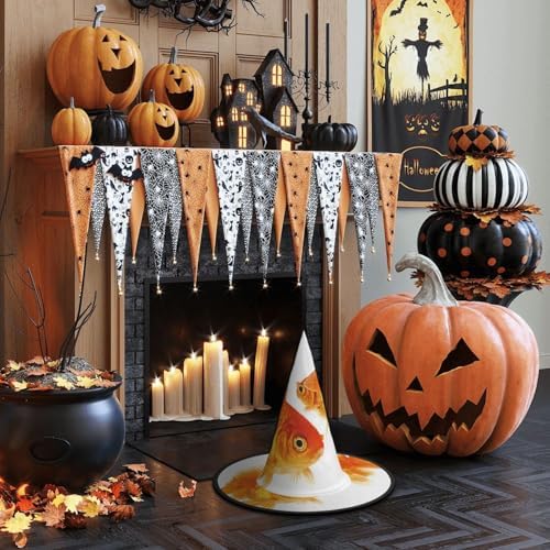 Cute Fish Print Witch Hat for Halloween Parties