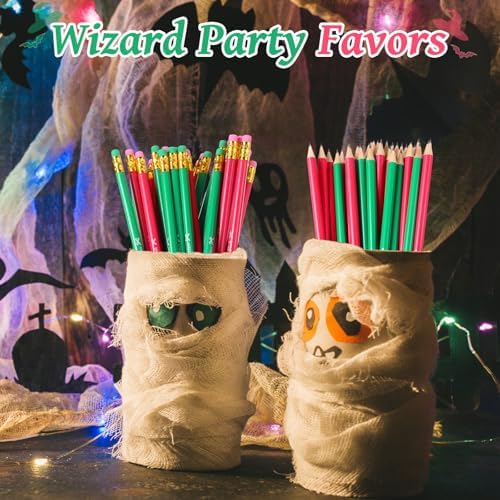 Tenceur 36 Pcs Wizard Themed Wooden Pencils