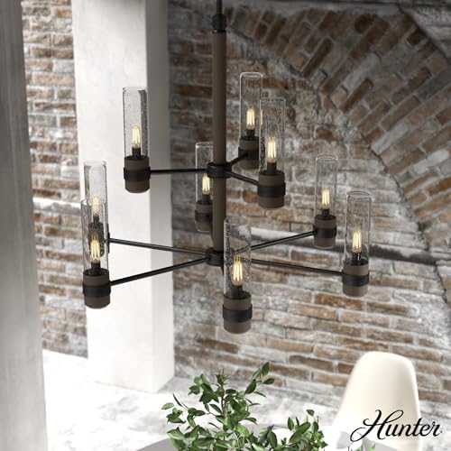 Hunter River Mill 9-light Rustic Iron Chandelier