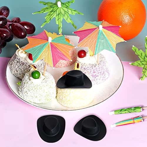 50 Pieces Mini Western Cowboy Cowgirl Hats for Crafts and Dolls