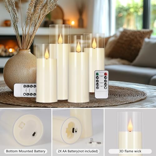 24-Pack A-Series Acrylic LED Flameless Candles with Remote Control