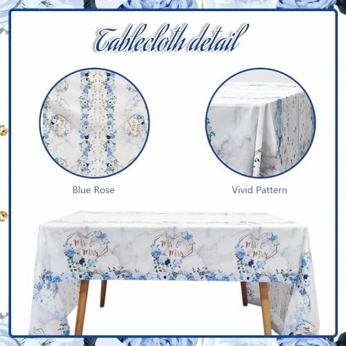 MEHOFOND 169 Piece Blue Wedding Tableware Set for 24 Guests