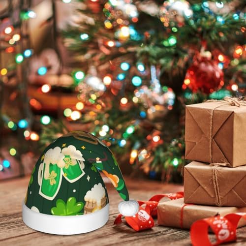 Salelf 10 Pack Santa Hats for Kids Baby Christmas Party Headwear